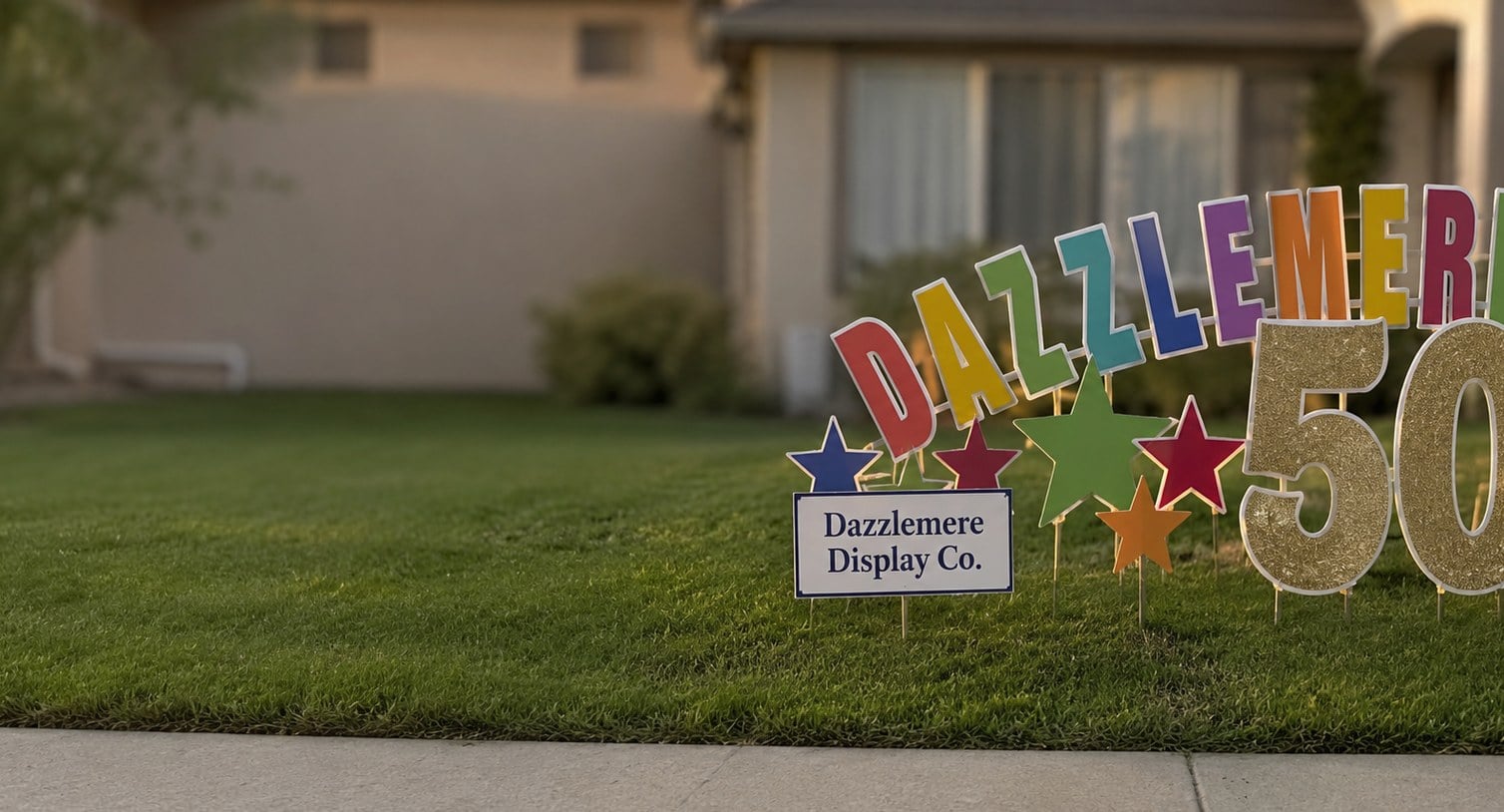 Custom printed lawn signs with logo