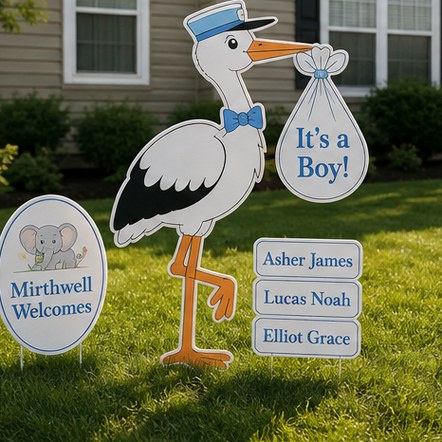 Customized lawn signs for graduations and schools