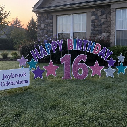 Customized lawn signs for yard-greeting businesses