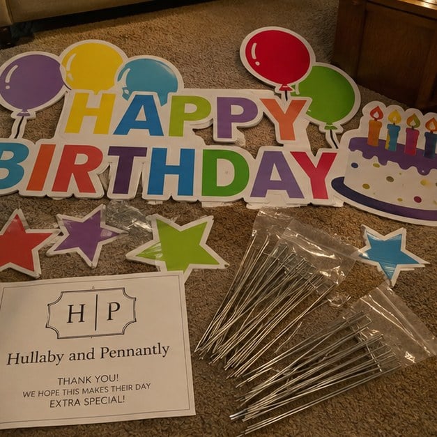 Personalized lawn signs — customer photo